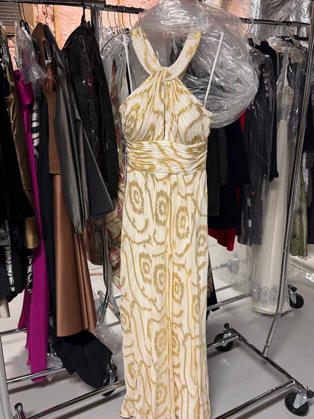 Aidan Mattox halter-neck gown